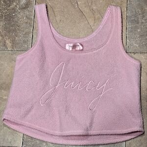 Juicy Couture Y2K Vintage Pink Fluffy Tank Top